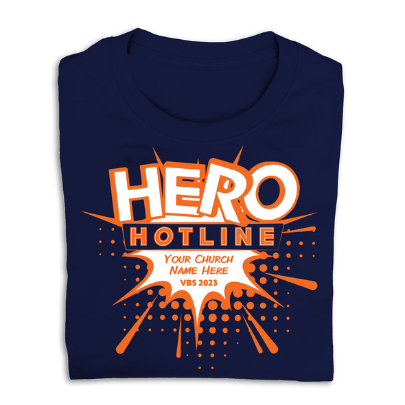 Custom VBS T-Shirts - Hero Hotline VBS - VHER022