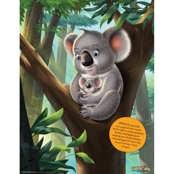 Animal Pal Posters - Junior Primary Pre-Primary Toddler - Set of 5 - Pack of 5 - Zoomerang VBS 2022