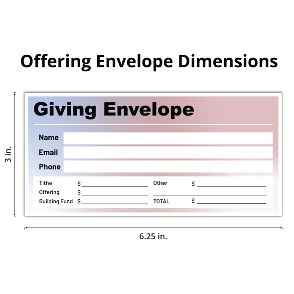 Custom Offering Envelope - Full Color - Color Gradient - EFC010 - Box of 500