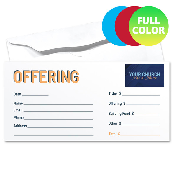 Custom Offering Envelope - Full Color - EFC013 - Box of 500