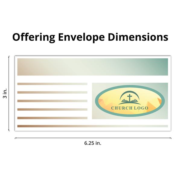 Custom Offering Envelope - Full Color  - Mountain Range - EFC015 - Box of 500