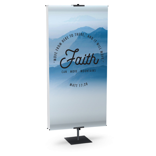 Church Banner - Praise and Worship - Spring Blue Mountains Series - Faith - Matt. 17:20