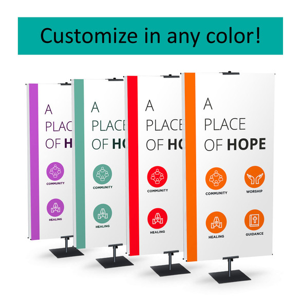 Church Banner - Welcome - Minimal Orange