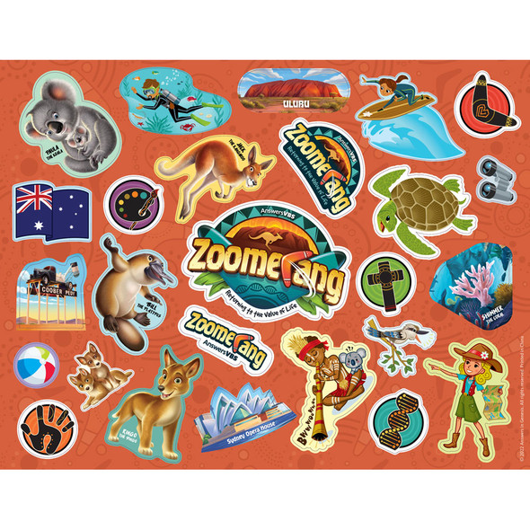 Logo/Clip Art Sticker Sheet - Pack of 10 - Zoomerang VBS 2022