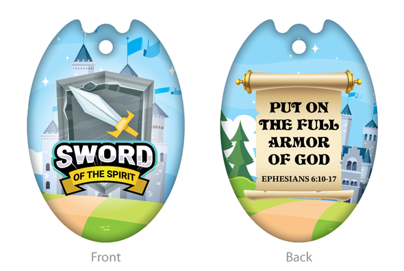 Armor of God FaithTags (10 sets of 6 Designs, Enough for 10 Kids) - VBS 2023
