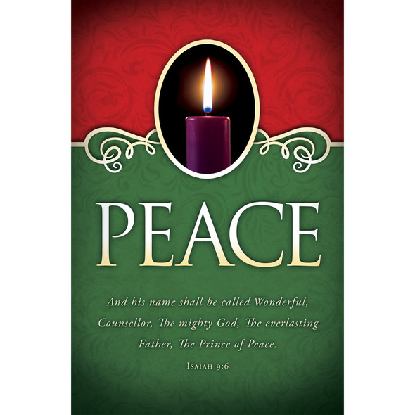 Church Bulletin - 11" - Advent - Peace - Isa 9:6 - Pack of 100 - U4353