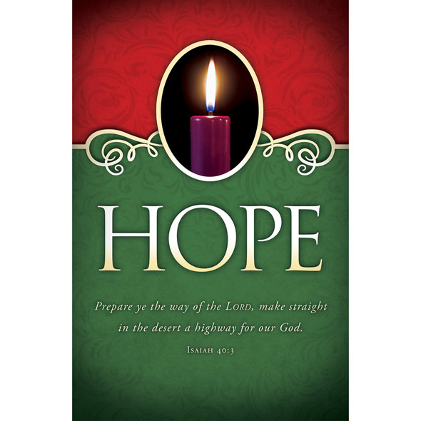 Church Bulletin - 11" - Advent - Hope - Isa 40:3 - Pack of 100 - U4352