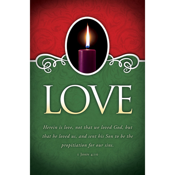 Church Bulletin - 11" - Advent - Love - 1 John 4:10 - Pack of 100 - U4355