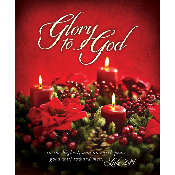 Church Bulletin - 14" - Christmas - Glory to God in the highest... - Luke 2:14 - Pack of 100 - H4175L