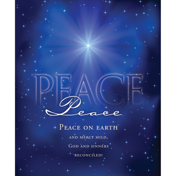 Church Bulletin - 14" - Advent - Peace - Peace on earth and mercy mild - Christmas carol lyrics - Pack of 100 - AP2185L