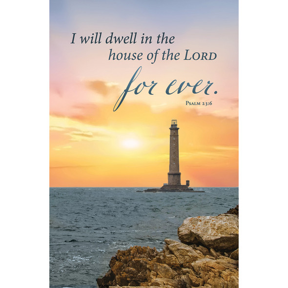 Church Bulletin - 11" - Funeral - I will dwell in the house... - Ps 23:6 - Pack of 100 - 4185