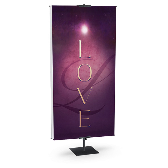 Church Banner - Christmas - Purple Nativity Advent Series - Love