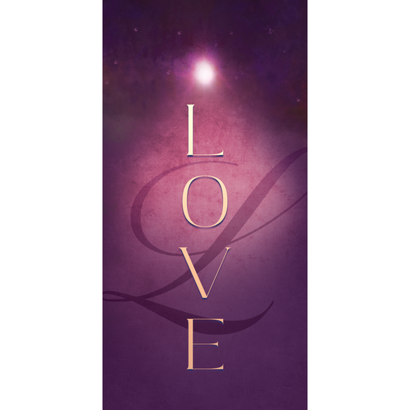 Church Banner - Christmas - Purple Nativity Advent Series - Love