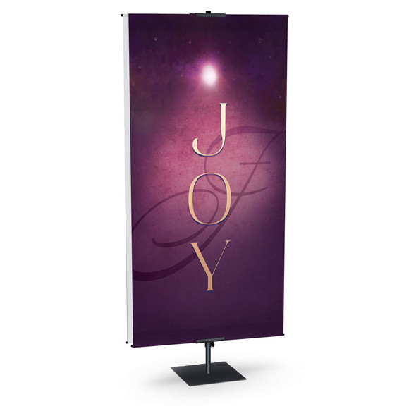 Church Banner - Christmas - Purple Nativity Advent Series - Joy