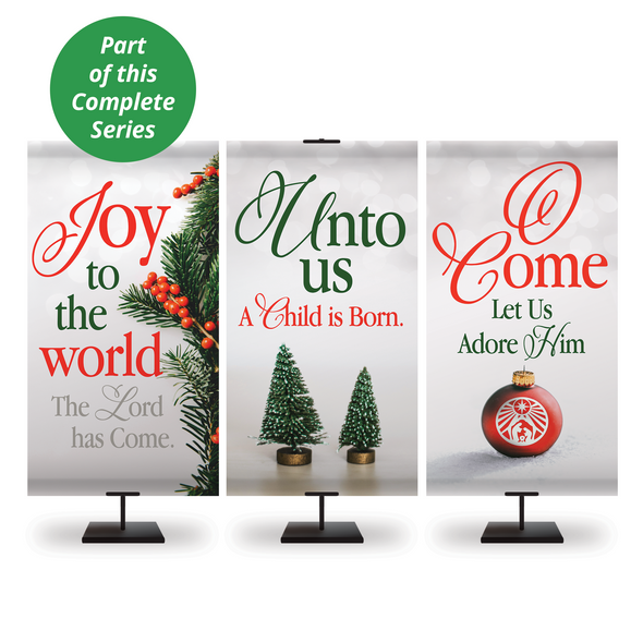 Church Banner - Christmas - Classically Christmas Series  - Joy To The World