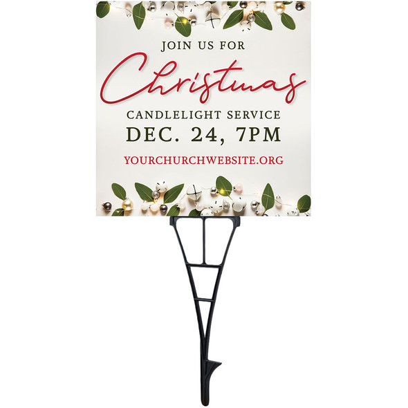 Yard Signs - Christmas - Ivory Glory - 24" x 24" Printed Size