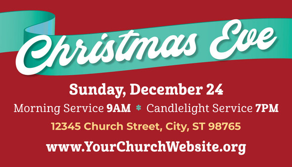 Customizable Invite Cards - Christmas - Bright Joy Series - 2x3.5 Printed Size