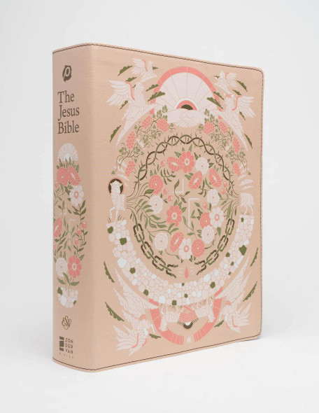 The Jesus Bible Artist Edition, ESV, Leathersoft, Peach Floral (Case of 10)