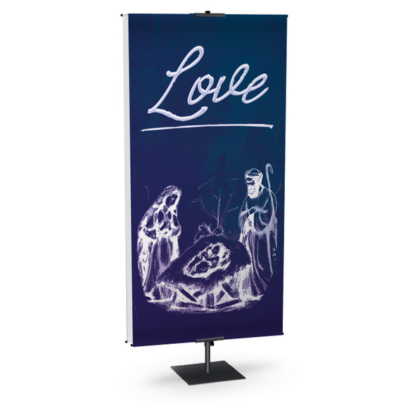 Church Banner - Advent - Love - Blue Sketch Series