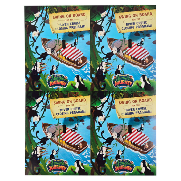 Postcard - Closing program invite (Pack of 40) - Jungle Journey Answers VBS 2024