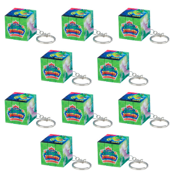 Puzzle Cube Keychain (Pack of 10) - Jungle Journey Answers VBS 2024