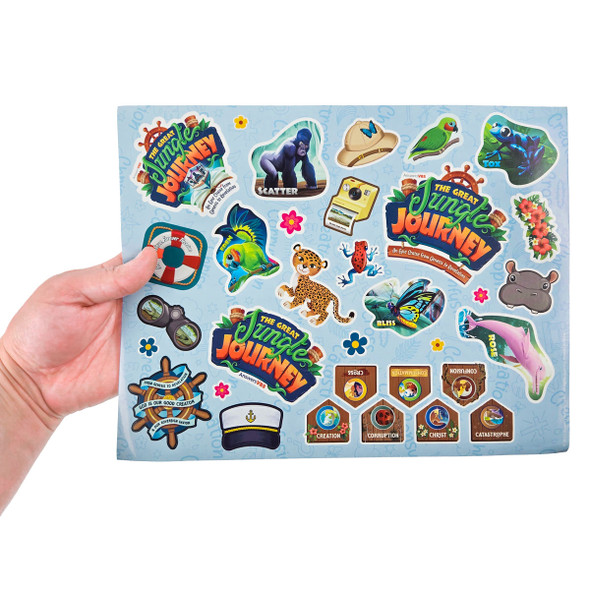 Logo Sticker Sheet (Pack of 10) - Jungle Journey Answers VBS 2024