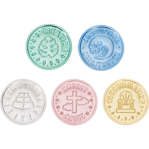 Daily Coin Set (set of 5) (Pack of 50) - Jungle Journey Answers VBS 2024