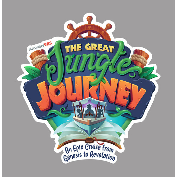 The Great Jungle Journey Iron-on Logo  (Pack of 10) - Jungle Journey Answers VBS 2024