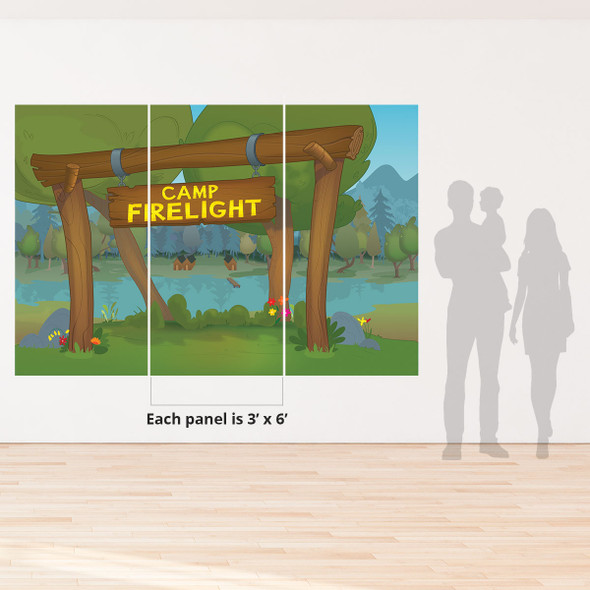 Decorating Mural (3 panels to tile 6' x 9') - Camp Firelight VBS 2024 by Cokesbury