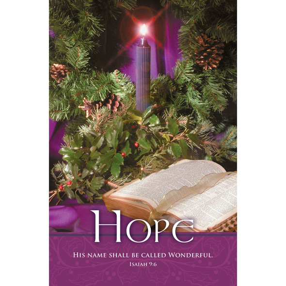 Church Bulletin 11" - Advent - Hope - H3728 (Pack of 100)