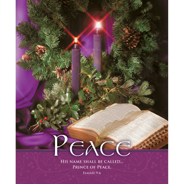 Church Bulletin 14" - Advent - Peace - H3729L (Pack of 100)