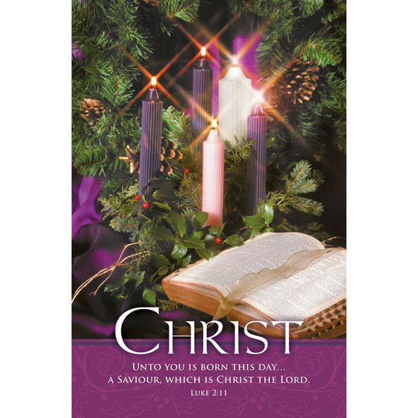 Church Bulletin 11" - Advent - Christ  - H3732 (Pack of 100)