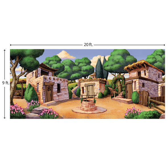 Nazareth Fabric Wall Hanging 9'x20' - Hometown Nazareth VBS 2024 by Group
