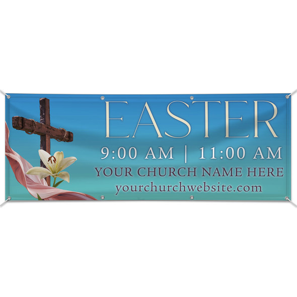 Customizable Outdoor Vinyl Banner - Vivid Easter Glory - BSP240110