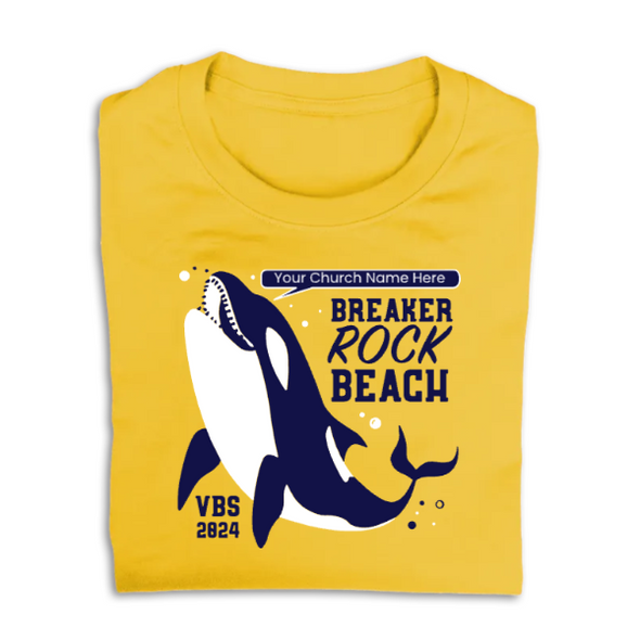 Easy Custom VBS T-Shirt - Two Color Design - Breaker Rock VBS - VBRB030