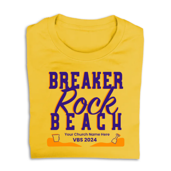 Easy Custom VBS T-Shirt - Personalize in Real Time - Breaker Rock VBS - VBRB050