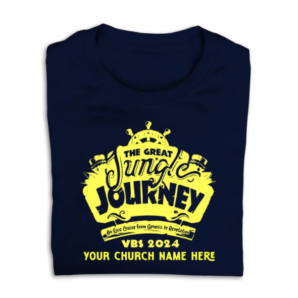 Easy Custom VBS T-Shirt - One Color Design - Great Jungle Journey VBS - VGJJ021