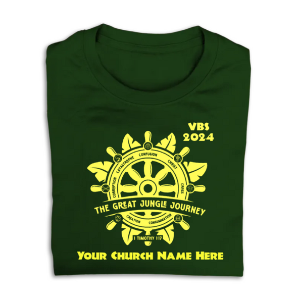 Easy Custom VBS T-Shirt - One Color Design - Great Jungle Journey VBS - VGJJ041
