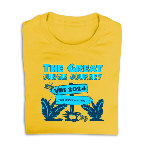 Easy Custom VBS T-Shirt - Two Color Design - Great Jungle Journey VBS - VGJJ010