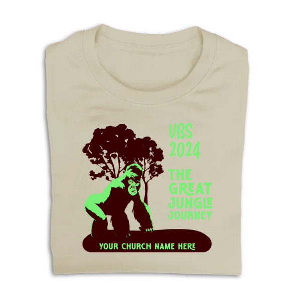 Easy Custom VBS T-Shirt - Two Color Design - Great Jungle Journey VBS - VGJJ030