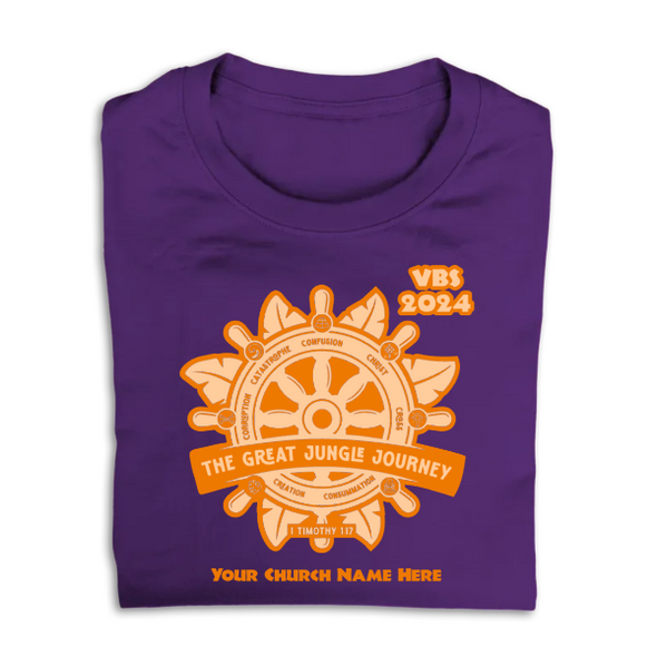 Easy Custom VBS T-Shirt - Two Color Design - Great Jungle Journey VBS - VGJJ040