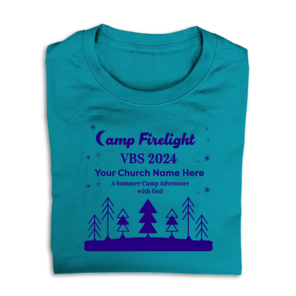 Easy Custom VBS T-Shirt - One Color Design - Camp Firelight VBS - VCFL011
