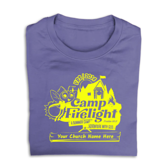 Easy Custom VBS T-Shirt - One Color Design - Camp Firelight VBS - VCFL051