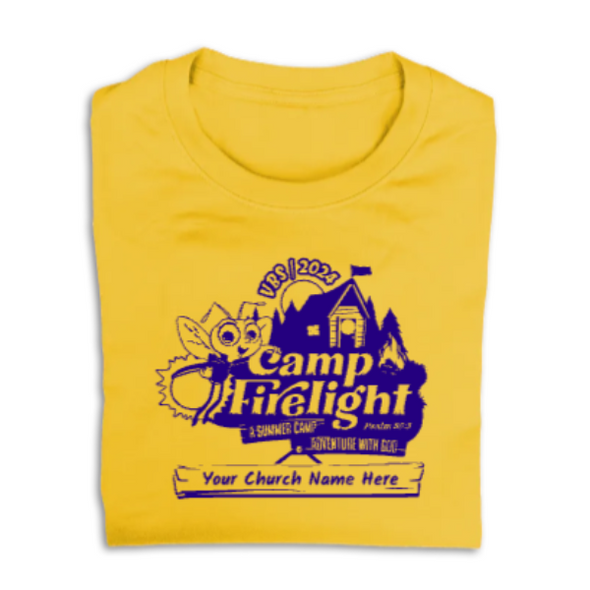 Easy Custom VBS T-Shirt - One Color Design - Camp Firelight VBS - VCFL051