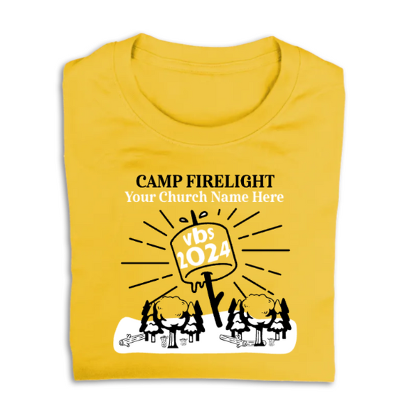 Easy Custom VBS T-Shirt - Two Color Design - Camp Firelight VBS - VCFL020