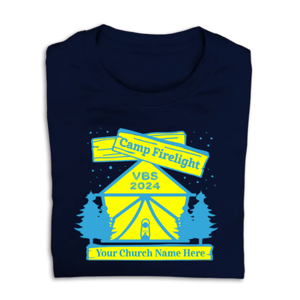 Easy Custom VBS T-Shirt - Two Color Design - Camp Firelight VBS - VCFL030