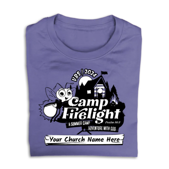 Easy Custom VBS T-Shirt - Two Color Design - Camp Firelight VBS - VCFL050