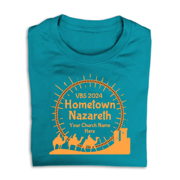 Easy Custom VBS T-Shirt - Two Color Design - Hometown Nazareth VBS - VNAZ030
