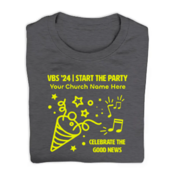 Easy Custom VBS T-Shirt - One Color Design - Start the Party VBS - VSTP041
