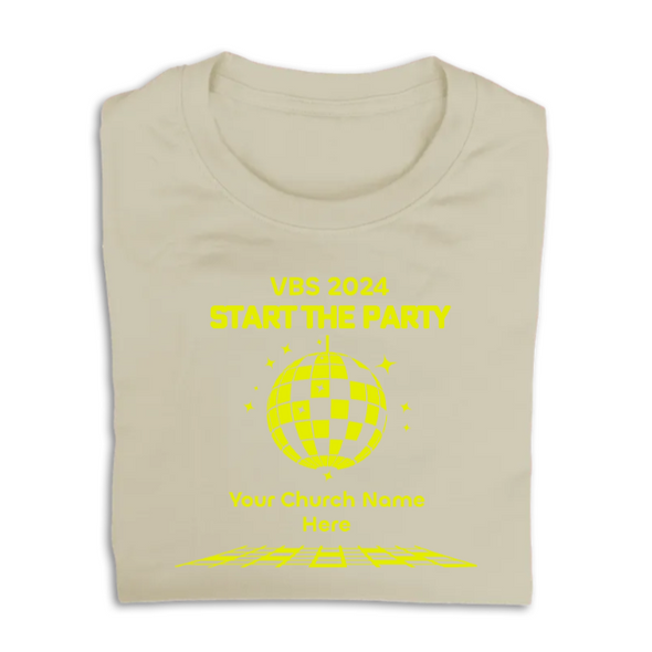 Easy Custom VBS T-Shirt - One Color Design - Start the Party VBS - VSTP051